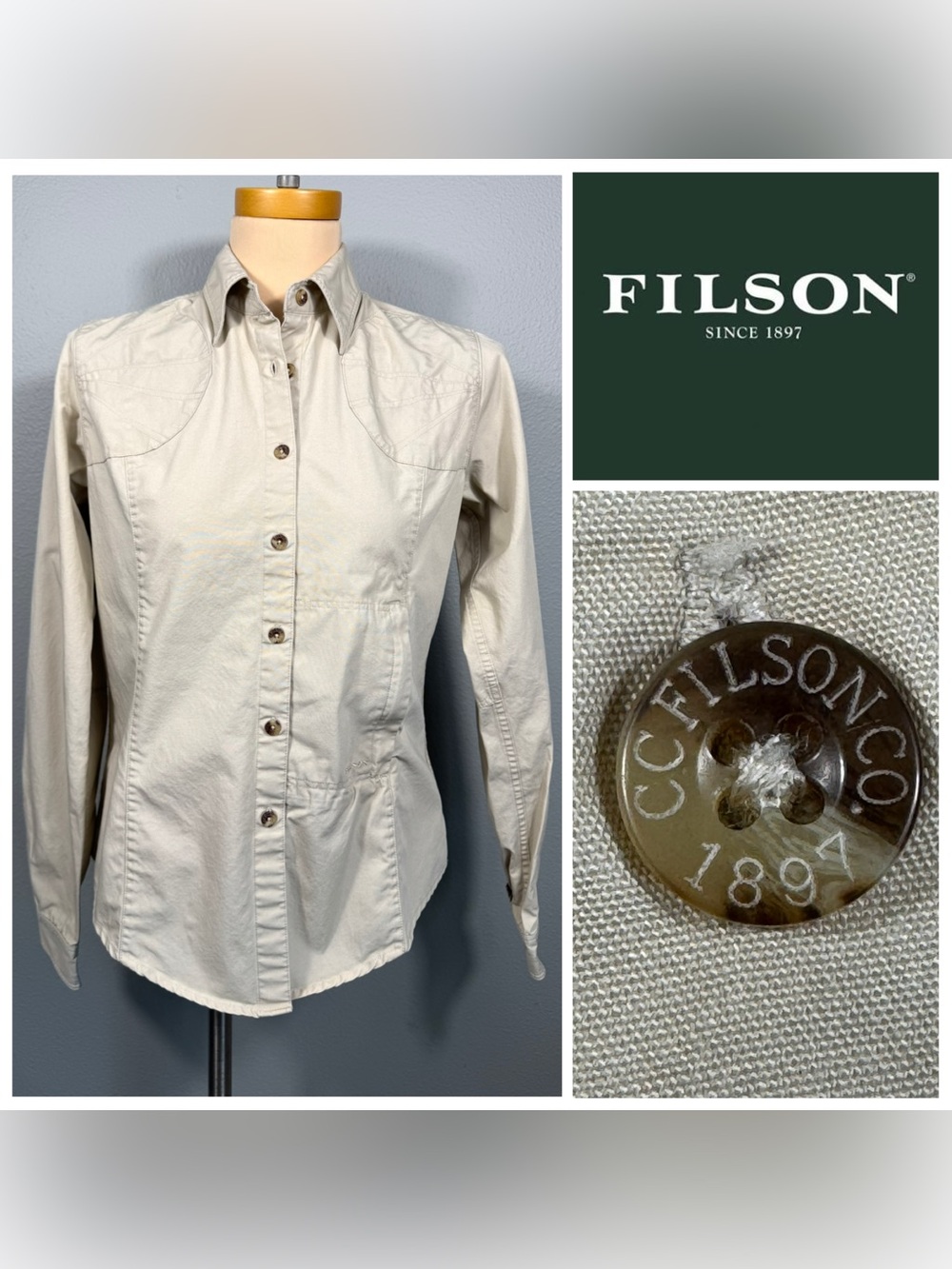 Filson C.C. Filson Co. Button-Up Trail Shirt 22007 Tan
